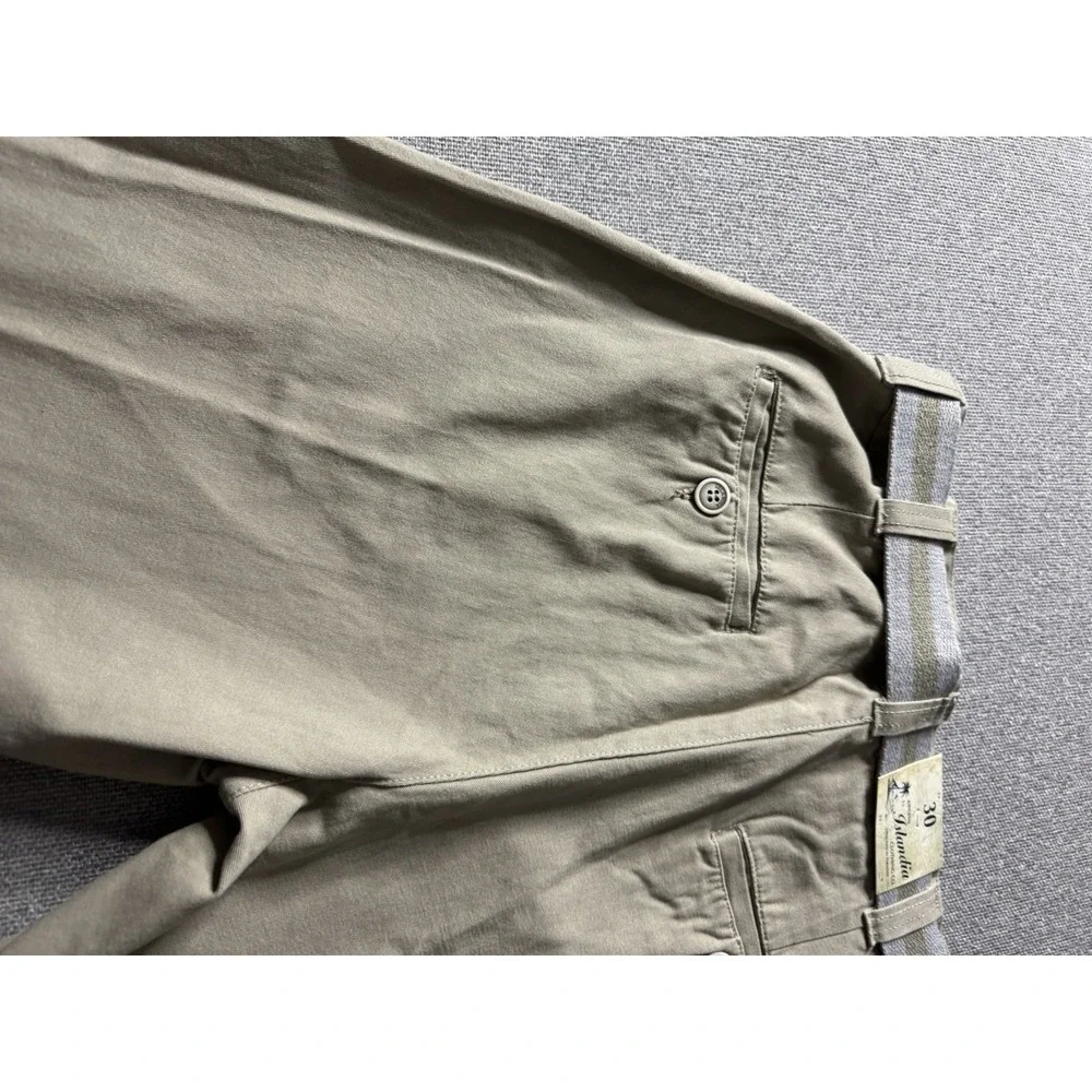 Original Islandia Sport Men's Khaki Belted Chino Shorts 30 Cotton, Preppy, USA